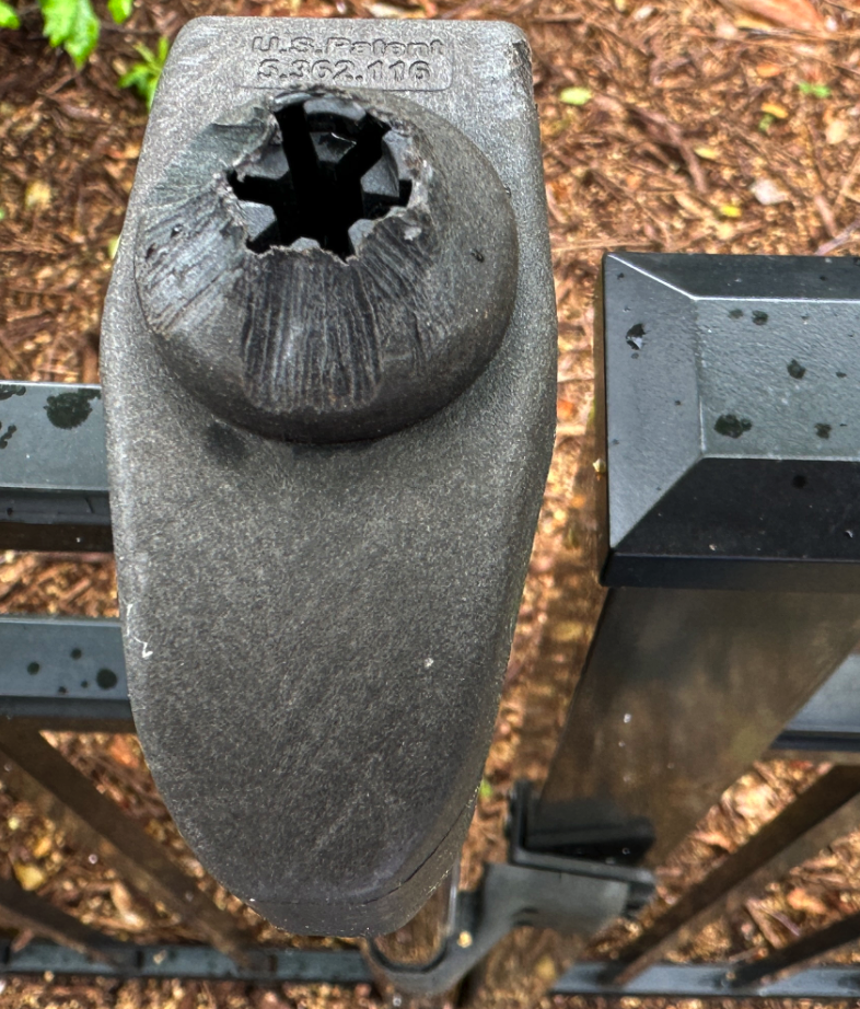 V2 damage - star pattern, shaft likely damaged, Option B